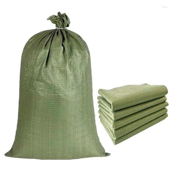 Sacs de rangement Sac tissé logistique Express Emballage Feed Hardware Construction Garbage Ciment Sand Plastic Packs Packs 10 pièces