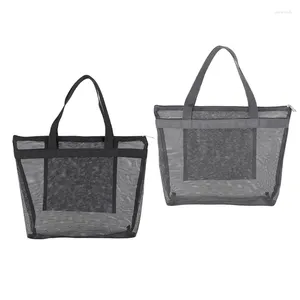 Bolsas de almacenamiento Y1UU Bolsa de malla Tote de ducha con zapato Asas dobles Baño