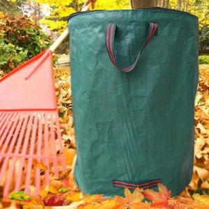 Sacs de rangement Sac de déchets de jardin avec 4 poignées en nylon robuste Feuille de pelouse de jardin Grande capacité Polyvalent Pliant Camping Recyclage