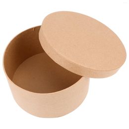 Sacs de rangement contenant de yaourt boîte à gâteau ronde papier biscuit doux fournitures d'emballage Kraft cadeau porte-accessoire bonbons