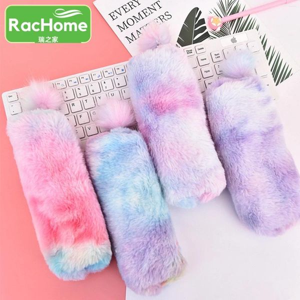 Sacs de rangement Zipper Fluffy Sac à enclos de grande capacité SALLE COSMETIQUE COSMETIQUE MIGNE PLUSH POUCH CURT CATTORS MULTICOLOR