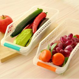 Opbergmanden 1PCS Koelkastmand Keukenhouder Opvangbak Koelkast Space Saver Container Fruit Organizer Rack