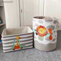 Opslagmanden Baby Laundry Basket Schattige dinosaurus vouwspeelgoed opslag emmer picknick vuile kleding doos organisator cartoon dier yq240407