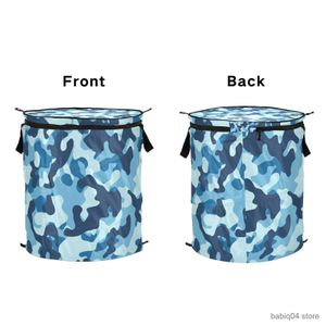 Paniers De Rangement Camouflage Popup Panier À Linge Pliable Portable Panier À Linge Sale Avec Couvercle À Fermeture À Glissière Grande Capacité Baril De Stockage D'articles Divers R230720