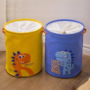 Paniers de rangement Cartoon dinosaure sale panier à linge épaissir doublure pliable maison blanchisserie panier de rangement pour enfants jouets vêtements sales 220912