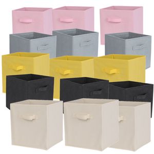 Paniers de rangement Organisateur de placard Panier de rangement/boîte/poubelle/étagère | Organisateur de stockage de cube pliable | Tiroirs/paniers en tissu non tissé