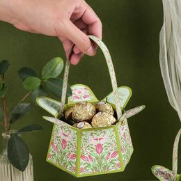 Paniers de rangement Creative main fleur panier mariage bonbons boîte emballage de Pâques boîte-cadeau bébé douche boîtes fournitures de fête en gros