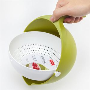 Paniers De Rangement Double Vidange Panier Bol Riz Laver Cuisine Évier Passoire Nouilles Légumes Fruits Gadget Passoire Coladores De 258k