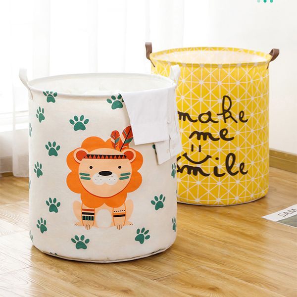 Paniers de rangement pliable bébé panier à linge articles divers jouet seau vêtements sales conteneur pliant dessin animé animal boîte laver 230725