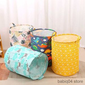 Paniers De Rangement Panier À Linge Sale Pliable Seau De Rangement Tissu De Lin En Coton Imperméable À Linge Sale Jouet Panier De Rangement Vêtements Sales Baske R230720