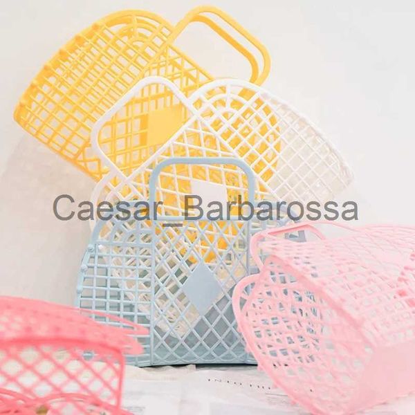 Cestas de almacenamiento Cesta de almacenamiento plegable Cesta de baño de drenaje ahuecada Organizador de baño portátil Caja de almacenamiento de artículos diversos Cestas de compras para niños x0715 x0715