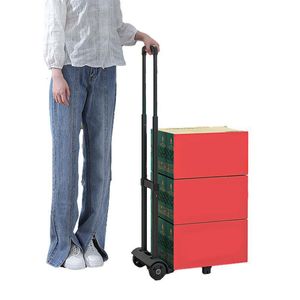 Opbergmanden Steekwagen Opvouwbare Heavy Duty Opvouwbare Trolley Voor Het Trekken van Goederen Bagage Verhuizen Reizen Winkelen Kantoor Gebruik 230613