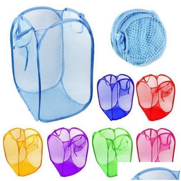 Paniers De Rangement Panier À Linge Sac Pliable Pop Up Panier À Linge Mesh Stockage Jouets Pour Enfants Chaussures Articles Divers Dhs 140 G2 Drop Dhv2P