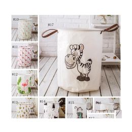 Paniers De Rangement Linge Linge Coton Jouet Sacs Seau Grande Capacité Sac El Vêtements Organisateur Oiseau Drop Livraison Maison Jardin Housekee Otu7F