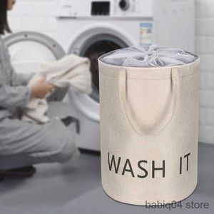 Opbergmanden Linnen Huishoudelijke Vuile Wasmand Met Deksel Opvouwbare Kleding Opslag Emmer Kleding Speelgoed Organizer Handvat Wasmand R230720