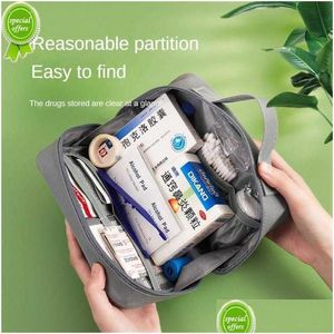 Paniers de rangement Small Medicine Box Organisateur Sack Emergency Medical Case Outdoor Aid Kit Portable Travel Supplies Tool pour Kid Picni Dhrie