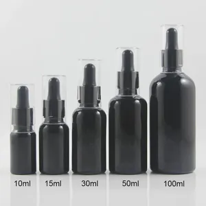 Bouteilles de rangement 0,5 oz bouteille de compte-gouttes en verre 15 ml d'huile essentielle 100pcs