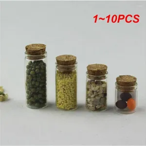 Bouteilles de rangement 1-10pcs 18 ml 22 ml 30 ml Mini bouchons en verre clair