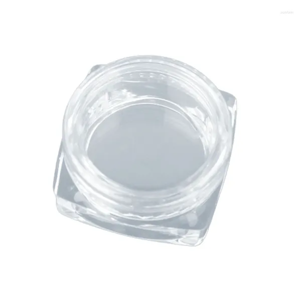 Bouteilles de stockage 1/10pcs carré conteneur transparent pot 3g boîte vide en plastique étui à fard à paupières