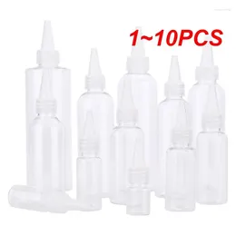 Storage Bottles 1-10PCS Transparent Plastic Beak Bottle Empty Sub-bottle Squeeze Emulsion Small Liquid Paint Tip Drop Dye