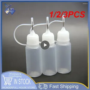 Botellas de almacenamiento 1/2/3pcs 10 ml Botella de aguja Botella Aplicador de aplicaciones translúcidas para pintar Dispensación de aceite de boca puntiaguda