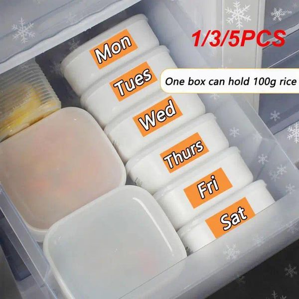 Botellas de almacenamiento 1/3/5pcs Caja de refrigerador Dieta Mini Mini Contenedor de almuerzo Alimento Mantenga la cocina sellada de calefacción de microondas frescas