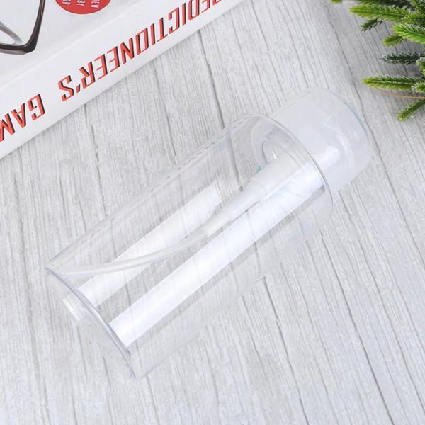 Bouteilles de rangement 1 / 3pc portables en plastique vide en plastique de maquillage à ongles Remover bouteille liquide transparent de pompage de pompage dispensateur