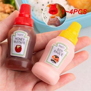 Opslagflessen 1-4 stks draagbare mini ketchup fles kleine saus saus squeeze lunch salade mosterd honingcontainer voor picknick