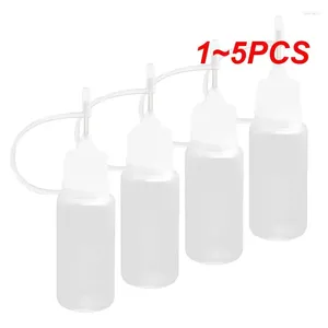 Opslag Flessen 1-5PCS 10ml Plastic Knijpbare Tip Applicator Fles Hervulbare Druppelaar Met Naald Caps Sub-bottelen Voor Lijm DIY