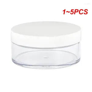 Bouteilles de rangement 1-5pcs 50g plastique Pot de poudre lâche vide avec échantillon de tamis crème beurre de carrosserie rechargeable maquillage cosmétique