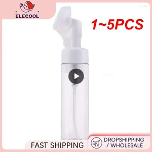 Bouteilles de rangement 1-5pcs mousse bouteille nettoyant pour le visage liquide avec brosse de nettoyage en plastique nettoyage transparent
