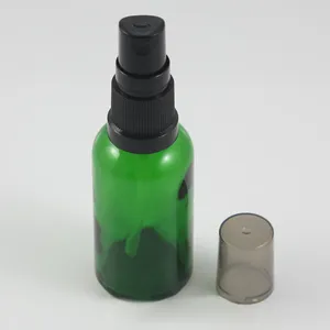 Opslagflessen 1 oz Travel Mini Refilleerbare parfumfles met zwarte atomiser spuiter 30 ml glasgroene container