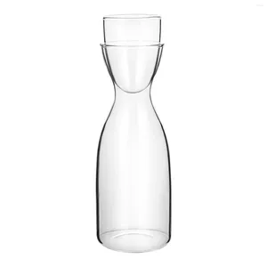 Bouteilles de stockage 1 pc pichet de boisson avec couvercle eau de nuit verre de boisson de chevet récipient de boisson bouilloire claire