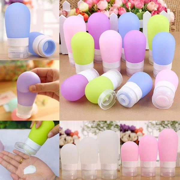 Bouteilles de rangement 1 pcs maquillage mignon de voyage en silicone shampooing gel shampooing lotion tube tas à fond