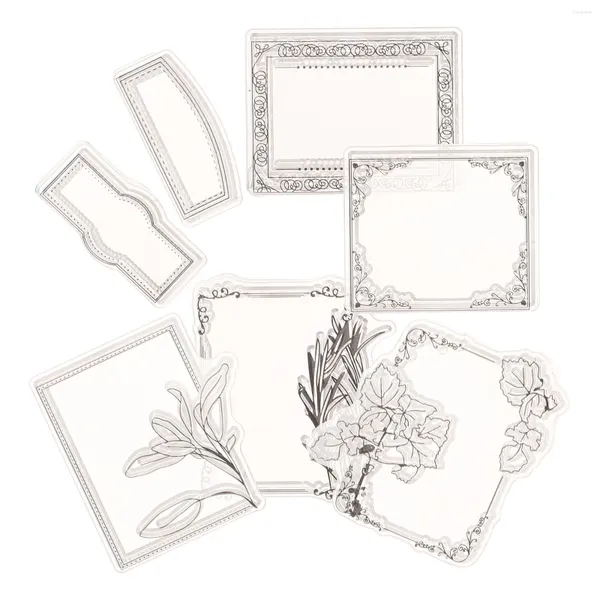 Bouteilles de rangement 1 feuille de fleur de fleur tampon à thème artisanat de la carte de bricolage transparent modèle de cartes de bricolage