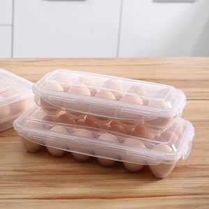 Opslagflessen 10/18 rooster Eierdoos Eggtray met deksel Keuken Koelkast Drop Rack Boxes Koelkast Organisator