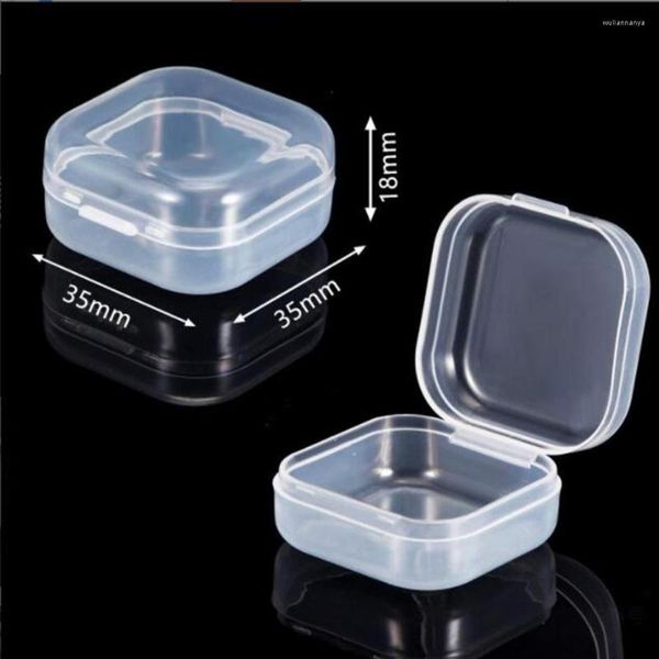 Bouteilles de rangement 10/0/30 / 40/50 petite boîte bijoux en plastique transparent organisation d'emballage d'emballage accessoires d'oreille