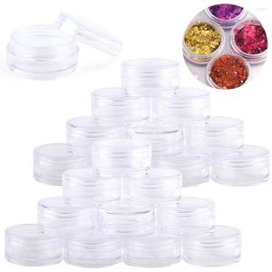 Opslag Flessen 10/20/30/50 Stuks 2.5g Lege Plastic Fles Sieraden Kraal Kleine Ronde cosmetische Container Jar Draagbare Doos Hervulbare