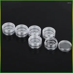 Bouteilles de rangement 10/20 / 30pcs 2,5 ml Boîte de bijoux en plastique transparent petit pots de contenant rond