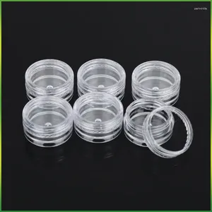 Opslagflessen 10/20/30 stcs doorzichtige plastic sieraden kraal doos kleine ronde container potten vormen een organisator -dozen voor reizen 2,5 ml