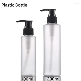 Bouteilles de rangement 10 / 20pcs 100 ml 200 ml de la pompe de lotion en plastique rechargeable vide bouteille de lotion de lotion en plastique givrée