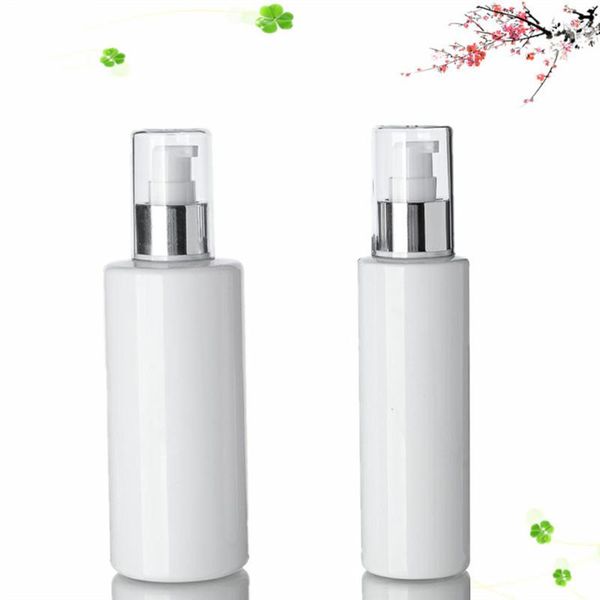 Botellas de almacenamiento 10/20 piezas 150ml 250ml botella de loción recargable vacía PET blanco con bomba para champú cosmético viaje