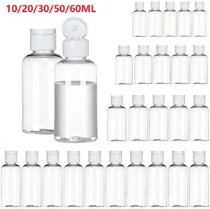 Opslagflessen 10/20 stks Pet Squeeze met flip cap handdesinfanistische fles reisnavulbare container voor shampoo lotion crème body zeep