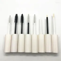 Bouteilles de rangement 10/30 / 50pcs 10 ml de tube vide mascara lèvre gloss glaze eyeliner eyellash colle bouteille bricolage couverture blanche récipient cosmétique