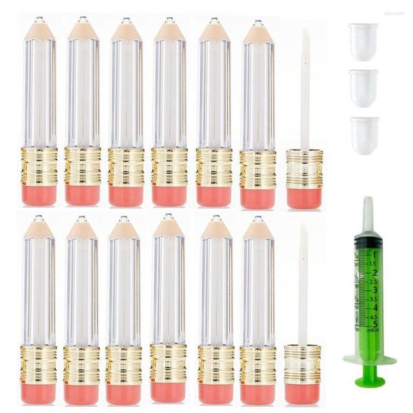 Botellas de almacenamiento 10/30pc 5ml Tubo de brillo de labios vacío Contenedor Esmalte transparente Forma de lápiz Viales de lápiz labial Muestra Embalaje cosmético