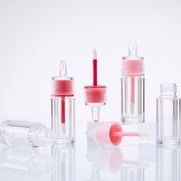 Opslagflessen 10/30 stks helder 6 ml lege lipgloss buis roze elegante plastic vloeistof lippenstiftcontainer voeding flesvorm Diy lipgloss
