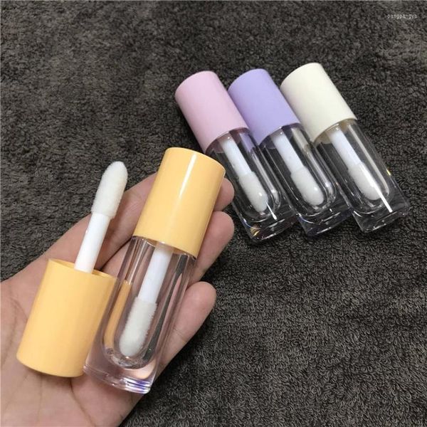 Bouteilles de stockage 10 / 30pcs PETG Transparent Big Brush Lip Gloss Wand Tube 6.5ML Blanc Rose Violet Jaune Conteneurs Clear Lipgloss