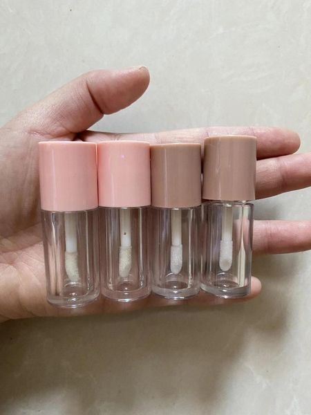 Botellas de almacenamiento, 10/50 Uds., 2ml, tubos de brillo de labios vacíos, tubo de brillo de labios transparente, contenedor de embalaje de pestañas ABS glaseado