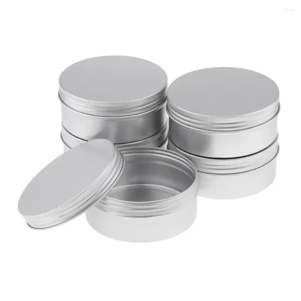 Bouteilles de stockage 10 boîtes vides en aluminium avec couvercles à vis, boîte de rangement, pot supérieur 250ml