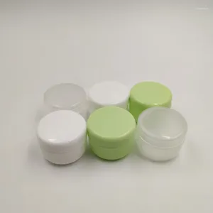 Opslagflessen 10 Pack 10G Wit Wit Clear Refilleerbaar Plastic Lege Makeup Jar Pot draagbare reis Face Cream Lotion Cosmetische container
